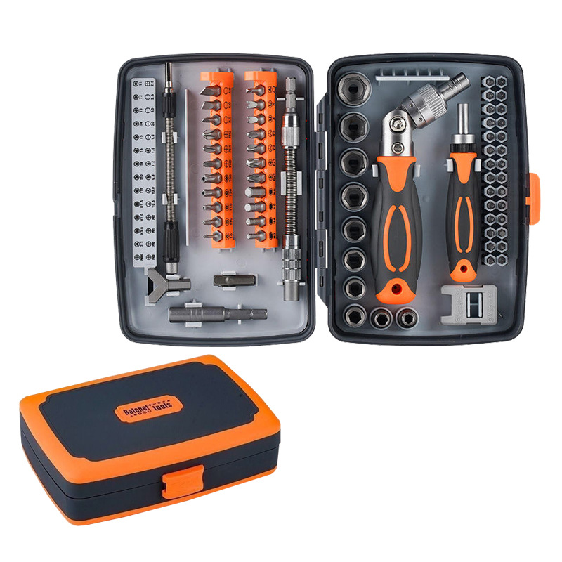 Ananke跨境68合1组合棘轮螺丝刀套装 多功能家用维修手动螺丝刀