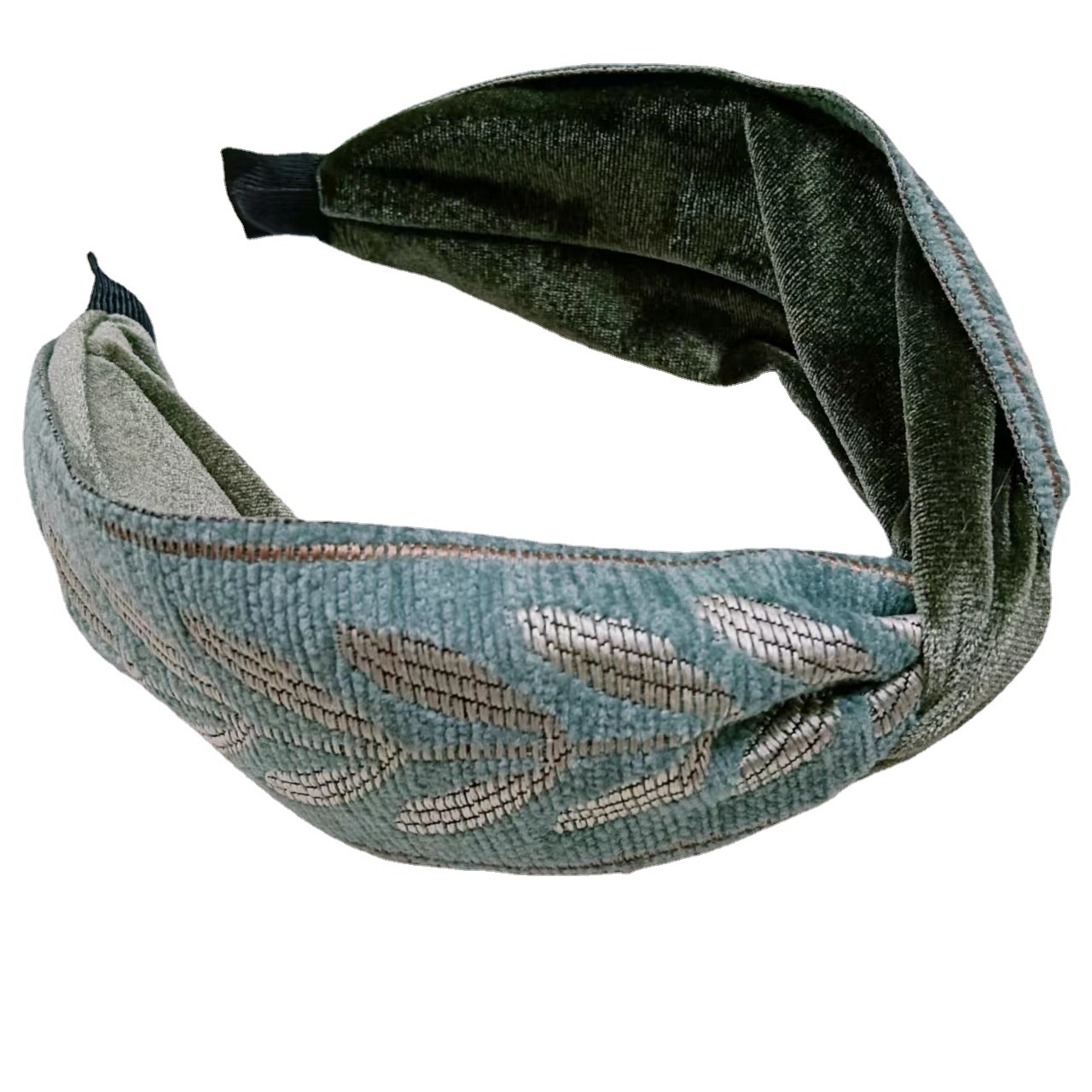 2022 Windstickerei-Atmosphäre Ethnisch Exquisiter Twist gepaart mit kontrastfarbenem, kreuzbreitem Stirnband-Haarreif 21208_voghion.com