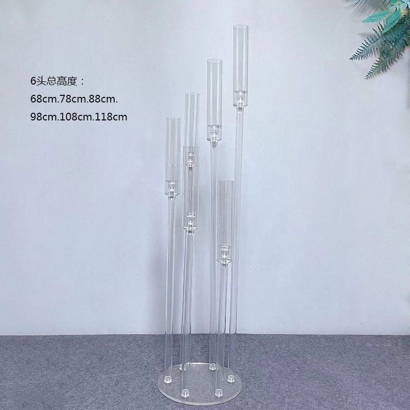 .婚庆路引道具新款透明亚克力步步高烛台婚礼跨境分销领券下单批|undefined