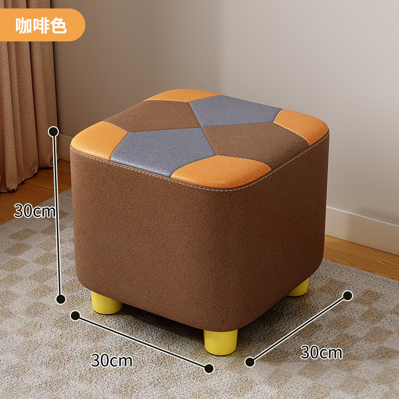 家庭用小さなスツール、無垢材の小さなスツール、軽くて豪華でハイエンドの正方形のスツール、子供用の小さなスツール、小さな座り台、玄関の靴交換スツール|undefined