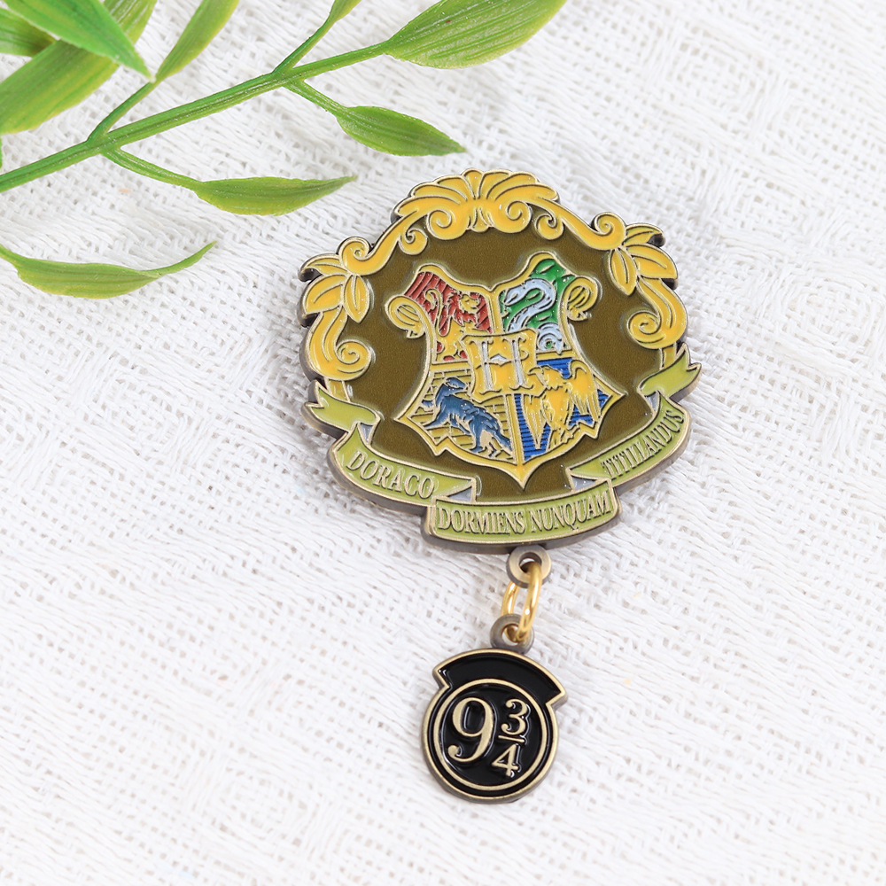 Magic School Cartoon Creative Movie Peripheral with Pendant Brooch Fashion Clothing Fans Collect Souvenirs