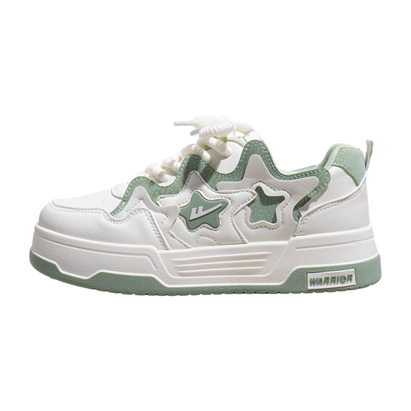 Zapatos de suela gruesa estilo Chanel de la marca Warrior con un diseño elegante, gran atractivo estético, zapatillas versátiles, zapatos cálidos, zapatos planos con cordones y punta redonda en color rosa melocotón.