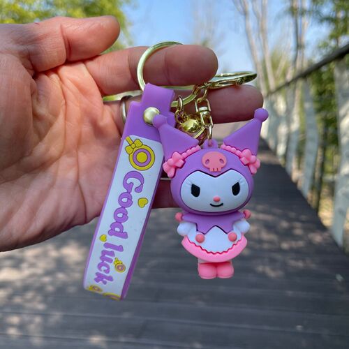 Japanese-style Sanrio Chloé mini figure keychain, 3D couple gift, car and bag ornament