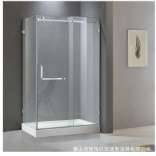 厂家批发无框型304不锈钢玻璃淋浴房卫生间隔断门浴室推拉门
