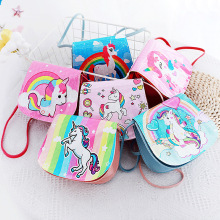 跨境时尚迷你可爱PU单肩包小斜挎包卡通独角兽大容量儿童公主包包