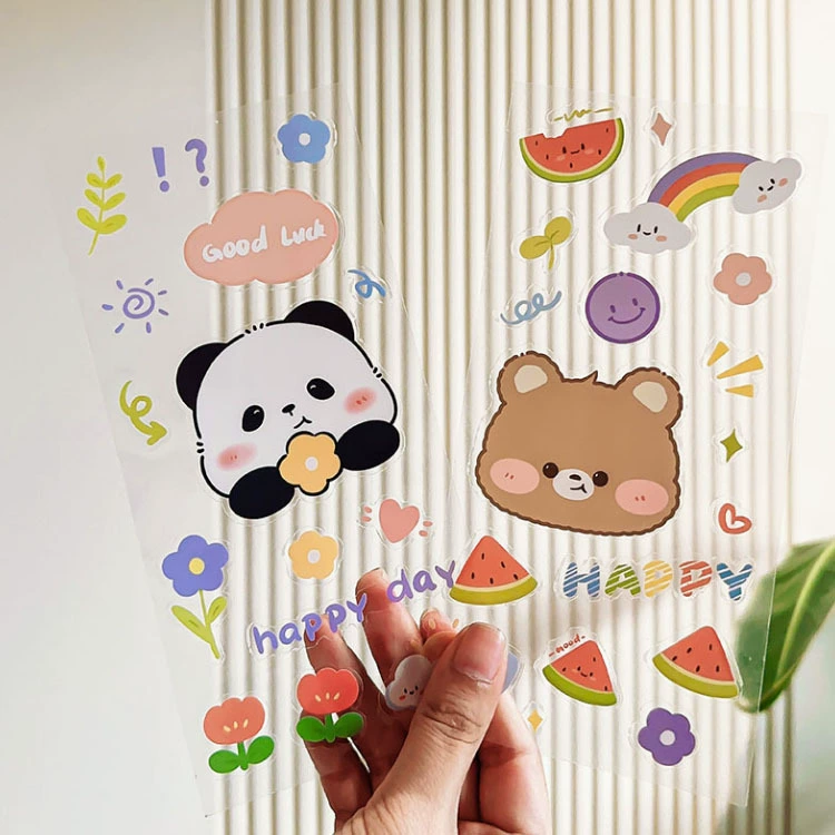 Детские наклейки для планировщика, наклейки для планировщика с мультяшными девочками, материалы для творчества, бумажные украшения, водонепроницаемые наклейки для бутылок с водой, самоклеящиеся