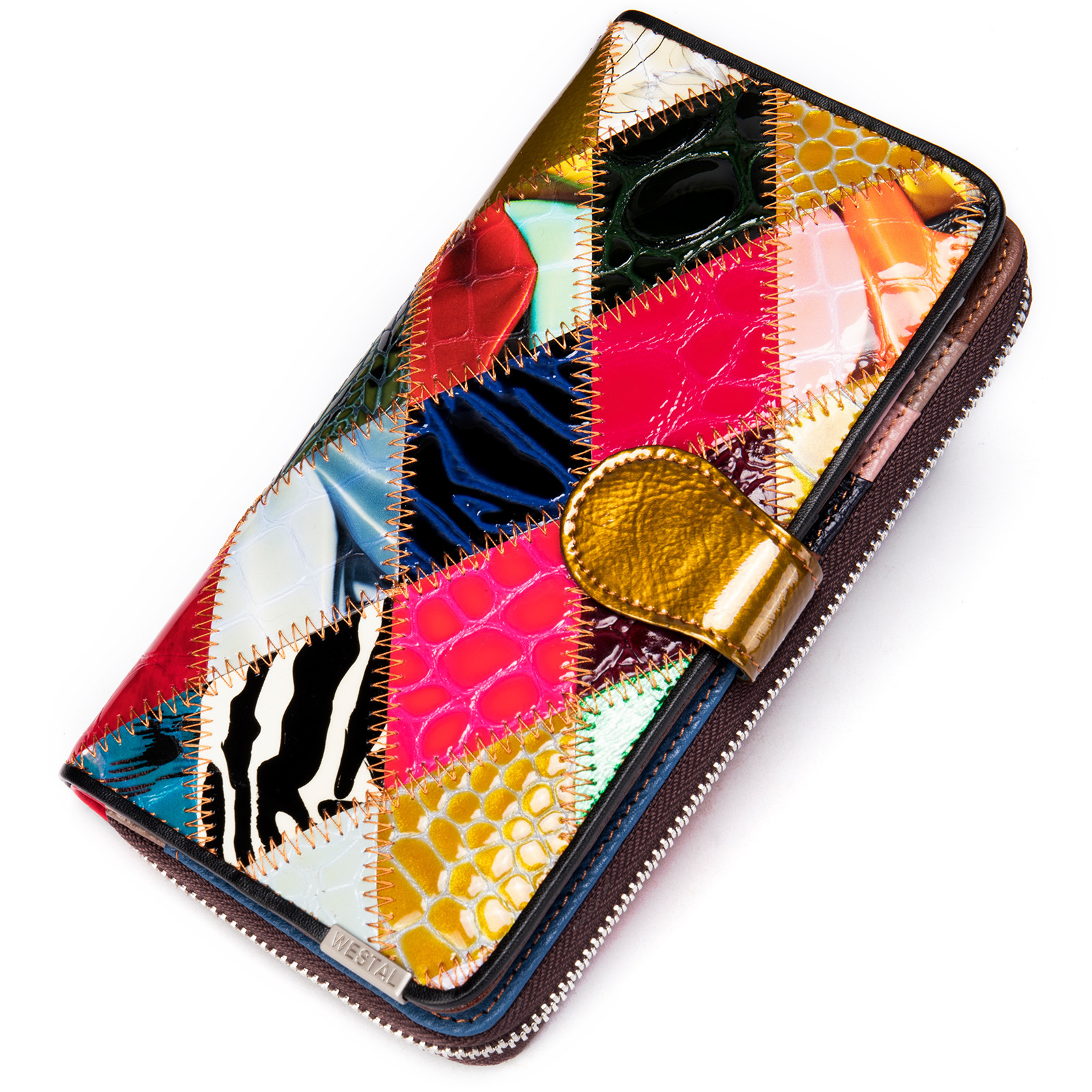 2023 New Cross-Border Luxury Women's Genuine Leather Wallet Large Capacity Tri-Fold Purse Cowhide Coin Purse Wholesale - Thumbnail 8