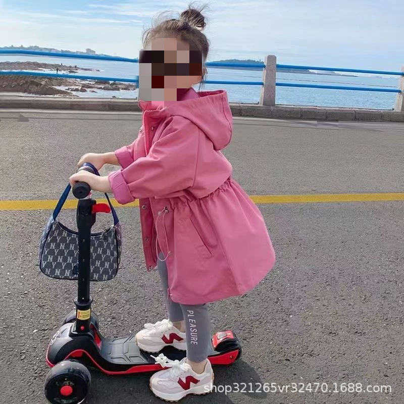 Девушка весна и осень корейская версия куртки 2024 новый ребенок 5 лет 6 иностранных пальто