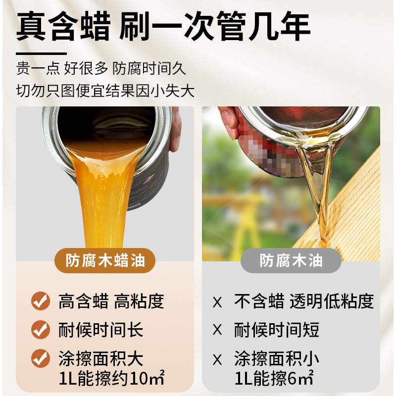 黑色木蜡油黑胡桃木色樱桃木柚木户外防腐木油漆实木头防水漆