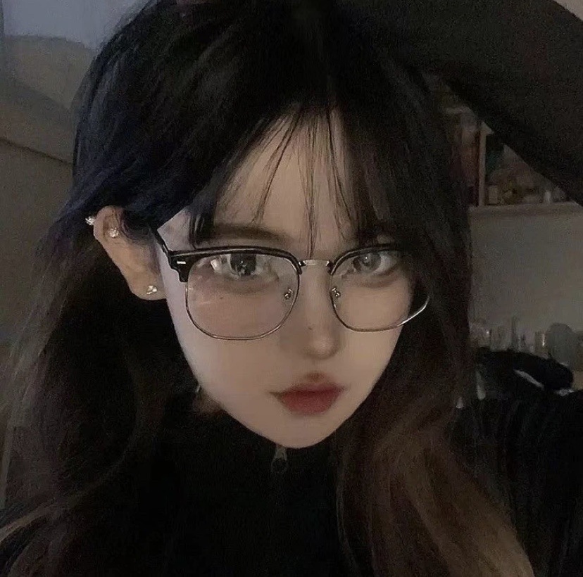 Gfas de marco negro para hombres, gafas de luz plana para mujeres, gafas de miopía de medio marco, gafas de marco de cara grande coreana, gafas de miopía de cara grande para adelgazar image 3
