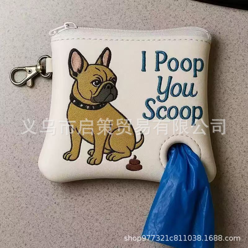 GF跨境新品French Bulldog Poo Bag Holder法国斗牛犬便便袋收纳