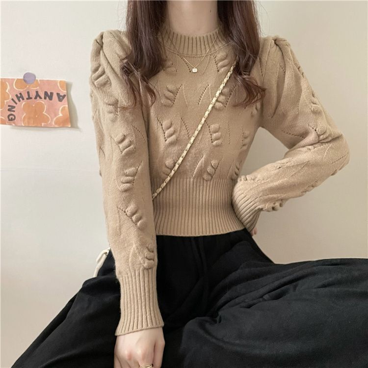 2025 New Autumn and Winter Half Turtleneck Knitwear for Women, Waist-Cinching Bottoming Knitwear, Chic Short Versatile Top
