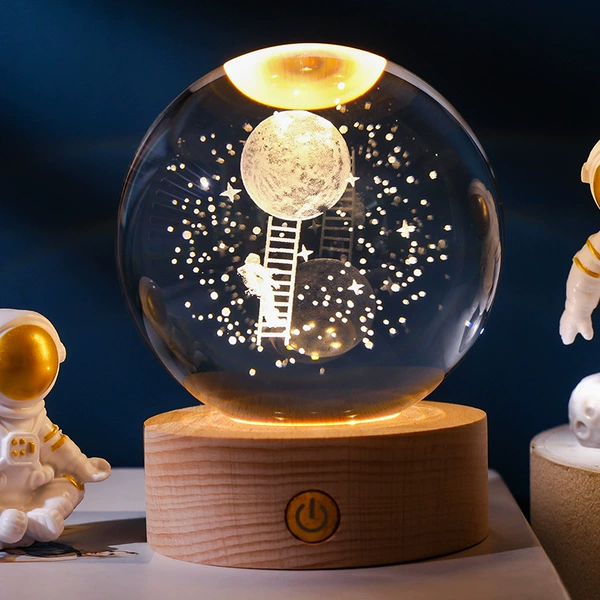 8 cm Crystal Ball-Lunar Moon