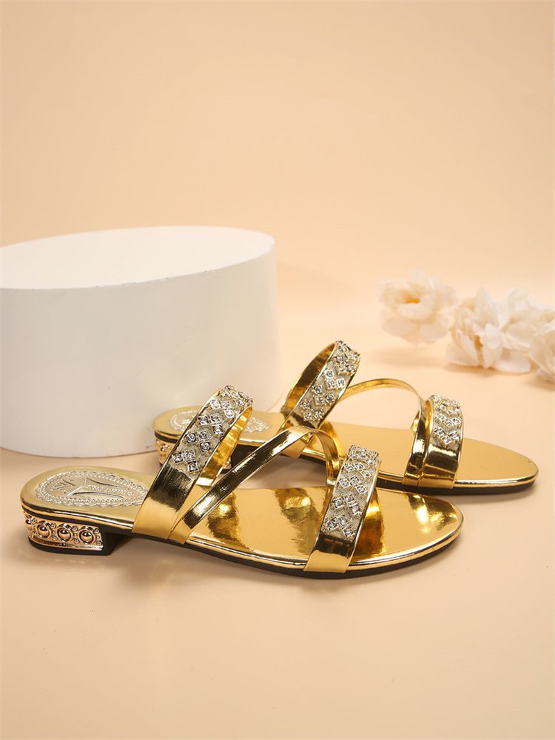 2026 Women's Shoes Fashion Rhinestone Outer Wear Women's Word Sandals Summer New Casual Slippers_vogvips.com