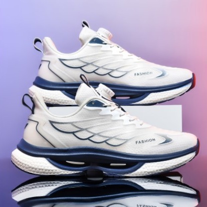 2024 nuevas zapatillas para correr con hebilla giratoria con colchón de aire tejido volador, resistente al desgaste, absorción de impactos, cómodo forro interior, zapatos deportivos para exteriores, zapatos de moda para hombres