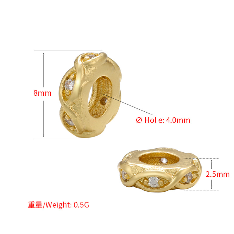 4g Weight Copper Material Plating Design White, Gold Color Copper 3