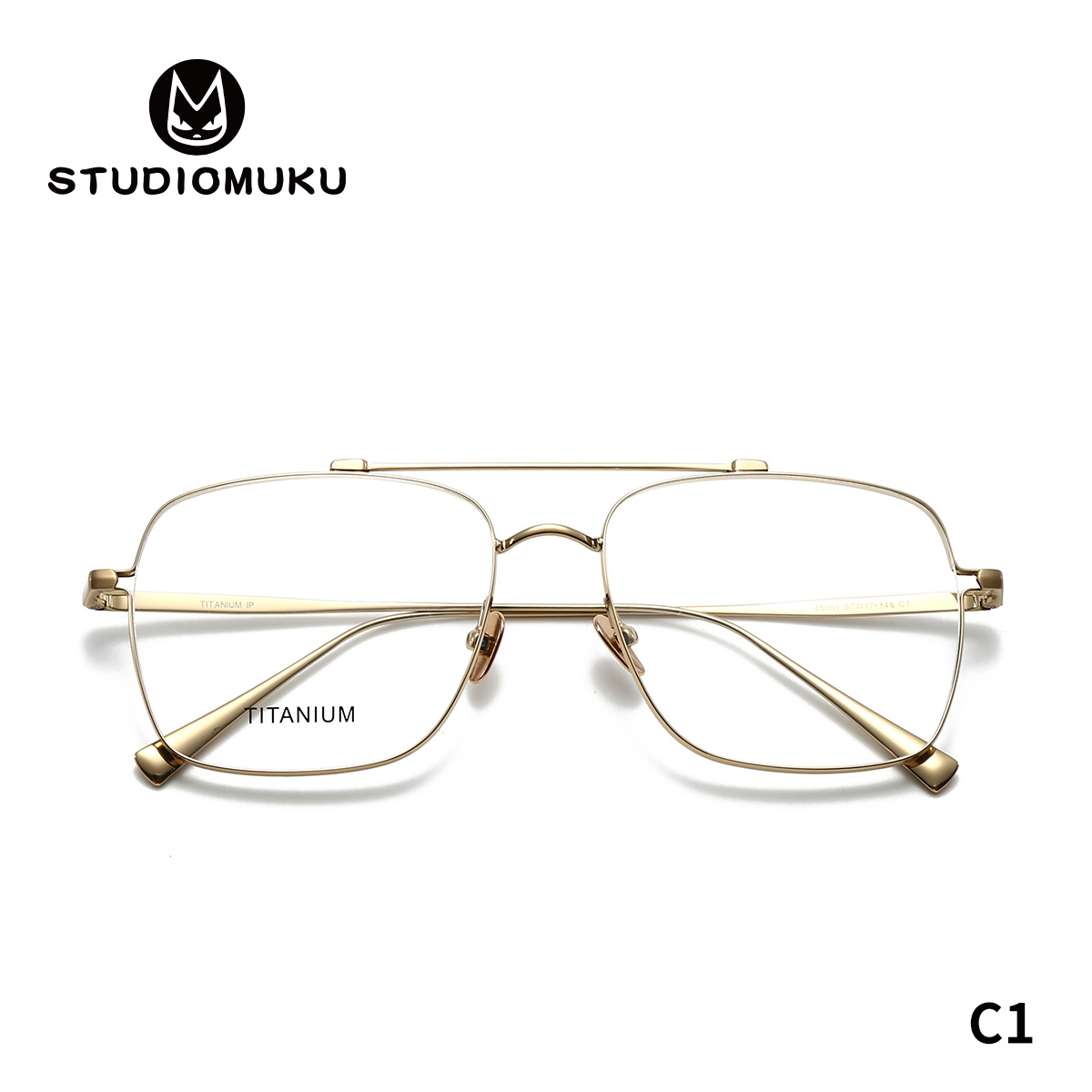 Gafas de madera STUDIOMUKU Marco de gafas de piloto Marco de gafas especial Marco de gafas retro pequeño y delgado