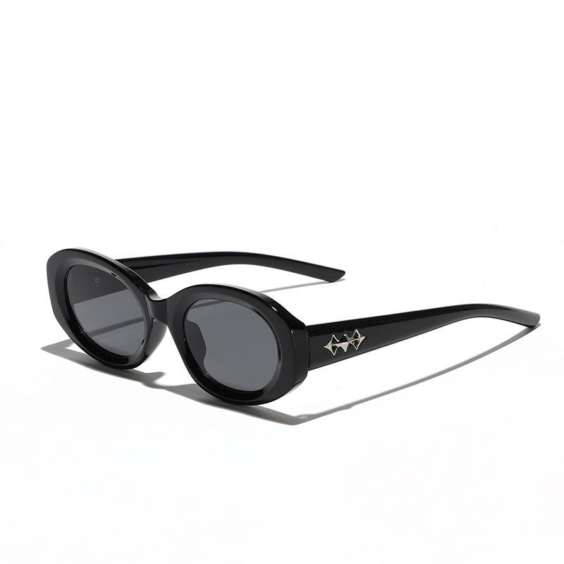 迅格眼镜韩版小脸椭圆形太阳镜女2025新款欧美男墨镜街拍潮流户外