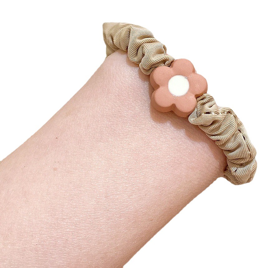 Cuerda de pelo simple banda de goma femenina corbata de pelo alto elástico durable pelo lazo tocado pelo cuerda cubierta de cuero de dibujos animados banda de pelo verano