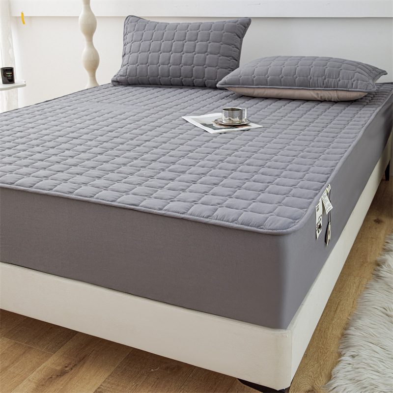 Fuente de la fábrica de algodón sábana ajustable sábana de algodón acolchado individual colcha doble cubierta de polvo Simmons colchón cubierta protectora