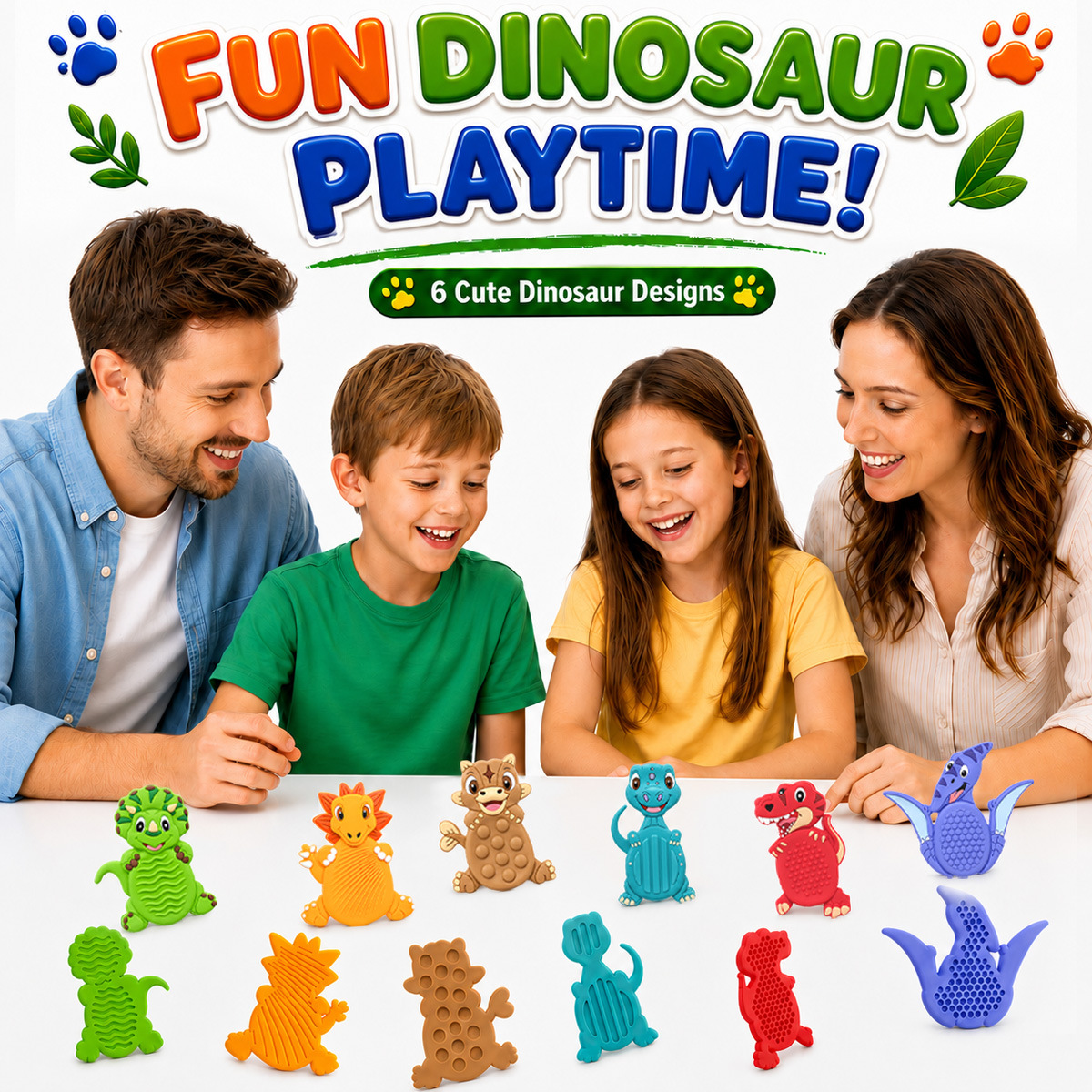 Nuevo producto transfronterizo dinosaurio de silicona juguetes de descompresión de los sentidos de los niños Piedra para aliviar la ansiedad de los niños pellizco pellizco