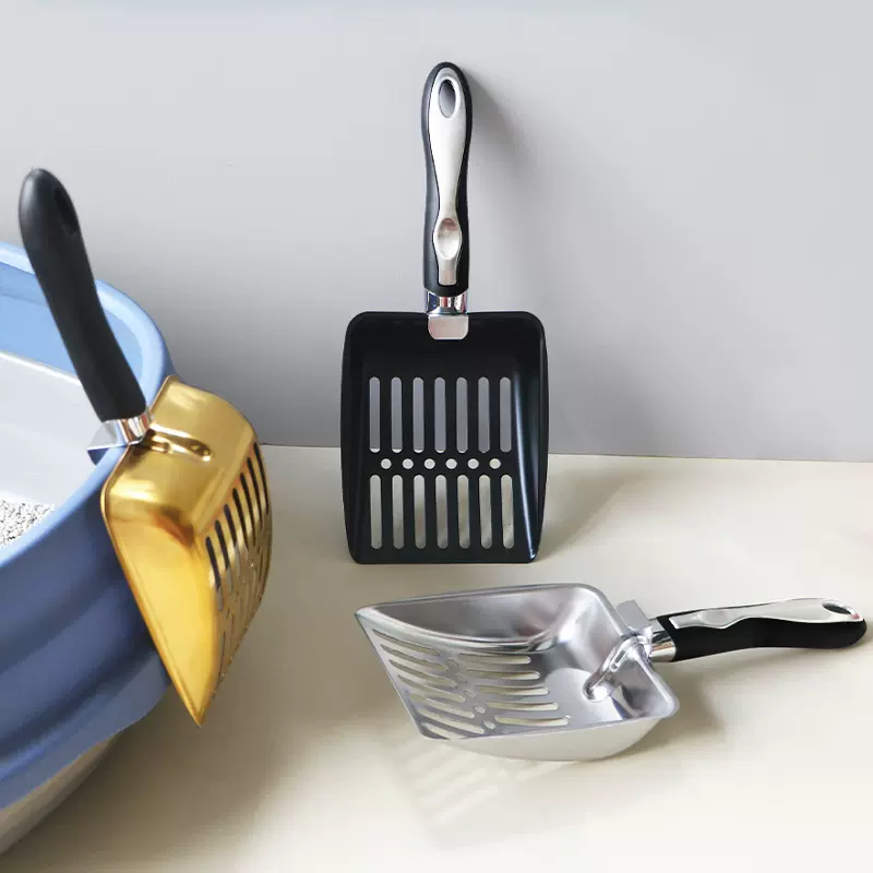 新款不锈钢猫砂铲大号豆腐砂膨润土网铲宠物猫屎铲清洁铲子工具