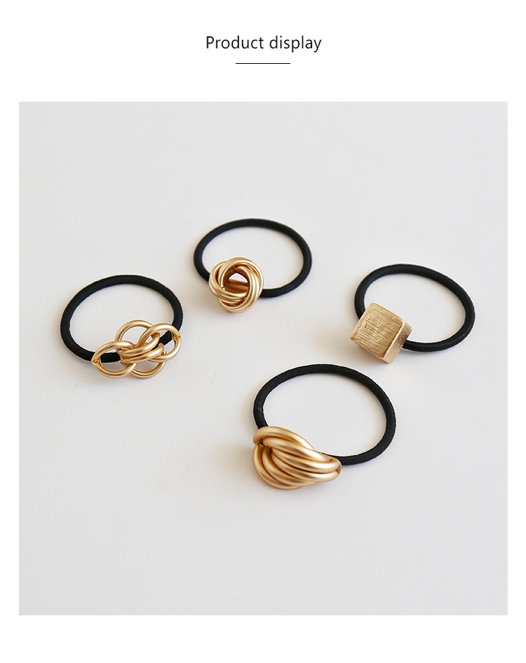 Holiday, Daily Occasion Alloy Material Color Block Pattern Classic Style Color Block Alloy Patchwork Hair Tie