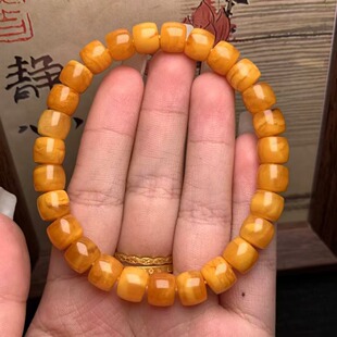 Natural beeswax Russian material old honey flower wax straight cut bracelet waxy rich single ring bracelet Wen play accessories wholesale