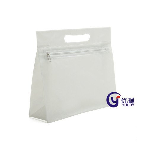 Plastic portable PVC zipper document bag PVC cosmetic packaging bag Voltage PVC travel storage toiletry bag