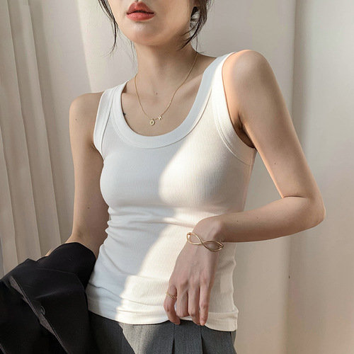 Women's Summer Threaded Sports Bralet, Slimming and Bodycon Design, Underwear-like with Unique Style, Can Be Worn Outside, Ins Trendy Top