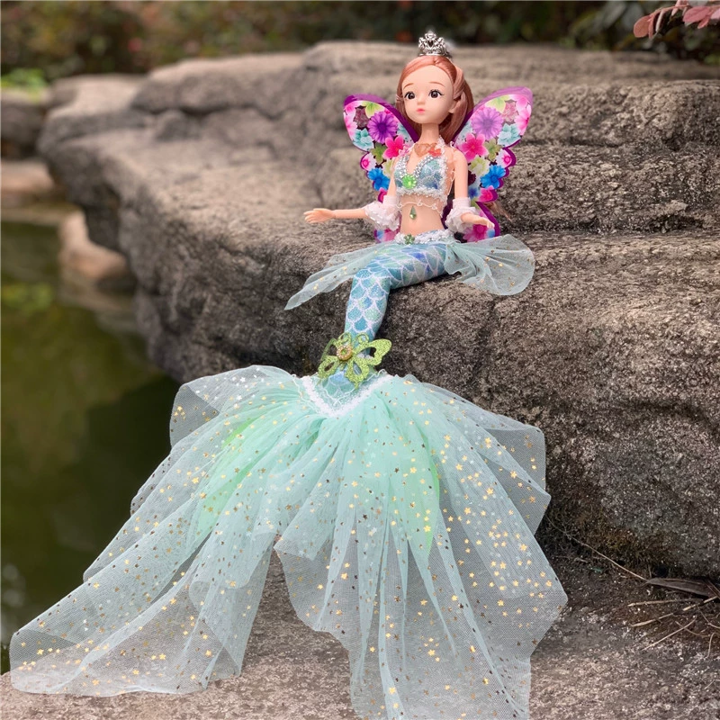 Музыкальная кукла для нарядной игры, игрушка, русалка, подарок на день рождения