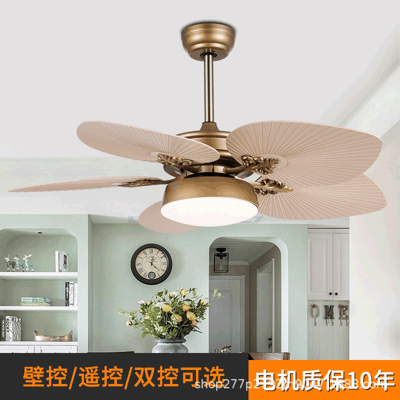 Factory direct American retro fan lamp bronze traditional ceiling fan lamp dining room living room bedroom Loft fan lamp