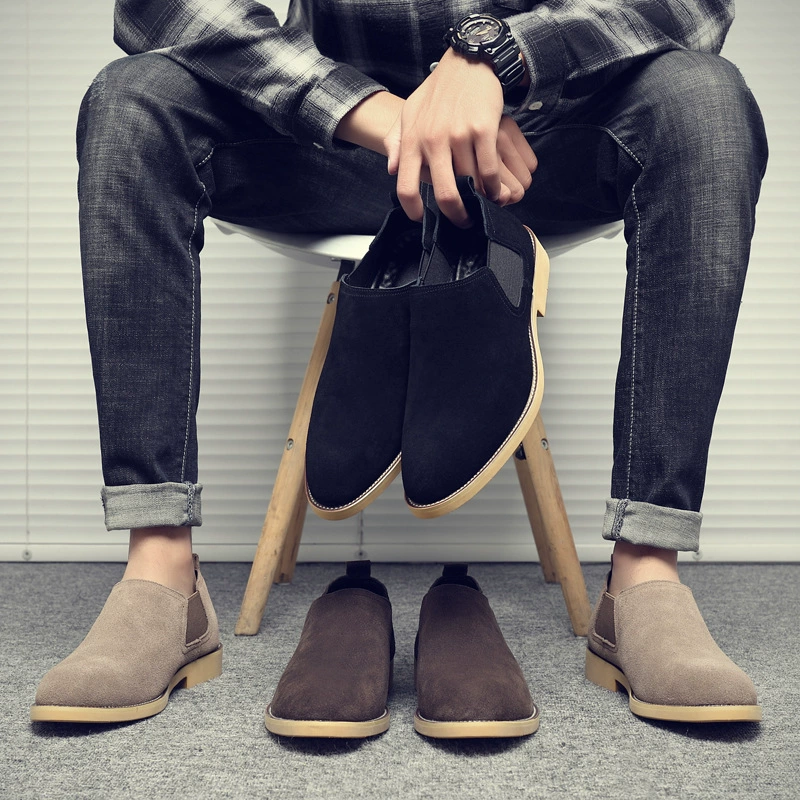 Плюшевая кожаная обувь мужская бизнес-обувь британская модная мужская обувь модная повседневная обувь фабрики прямых продаж