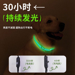 Pet Dog Glowing Collar Night Light Walking Magic Glowing Pendant Dog Anti-Lost Charging Light Collar Necklace