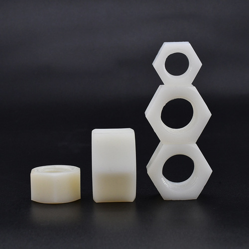 Factory direct sales black plastic external hexagonal nuts wholesale M2.5-M20 white plastic hexagonal nylon nuts