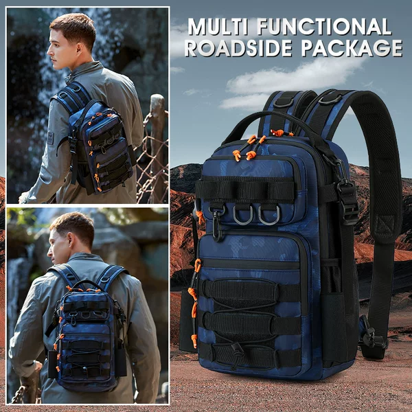 Cross-border lure fishing backpack, lure rod bag, large-capacity backpack, water-resistant fishing gear storage bag, tactical backpack