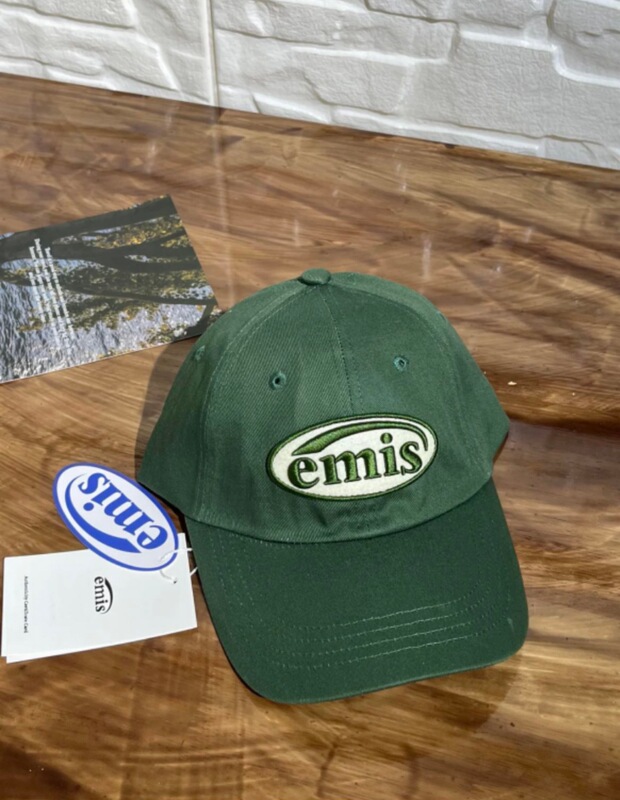 現物韓国潮牌emis帽子クラシック男女カップルモデルと高品質コーラアルファベット刺繍野球|undefined