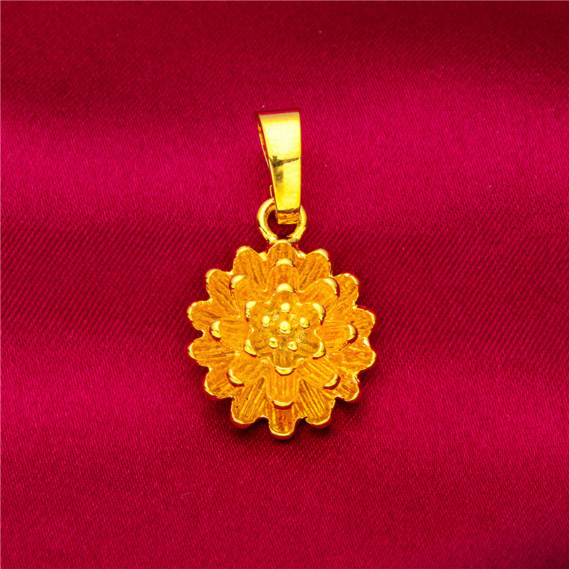 Pendant, 14 size, flowered