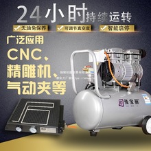 无油真空泵工业用小型抽气泵真空吸盘实验室无油静音负压泵铝合金