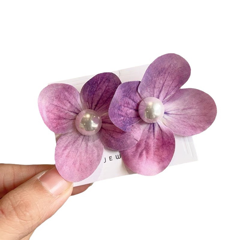 Super Fairy Sweet Phalaenopsis Flower Pearl Duckbill Clip Bangs Side Hairpin Fashion High-end Hair Accessories Wholesale Women