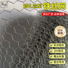 厂家批发镀锌铁丝网婚庆舞台造型六角网铁丝网六角拧花网铁丝网