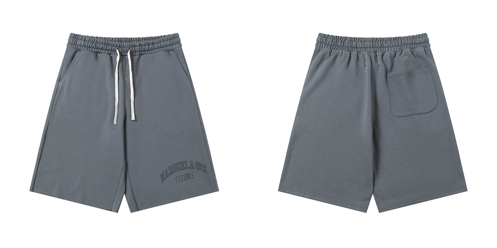 Maison Margiela MM6 Sweat Shorts Loose Numeric Print Grey