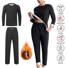 暴汗服女士长袖长裤套装欧美大码爆汗服运动塑身暴汗发汗健身服