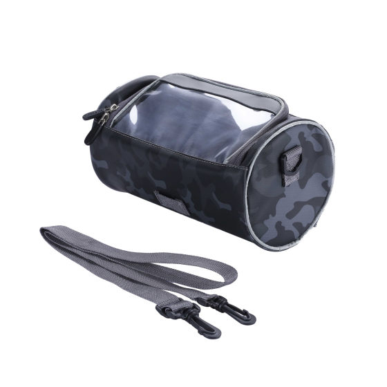 Camouflage bicycle bag front beam bag electric car hanging bag bicycle front mobile phone bag riding navigation bag 7.2 inches