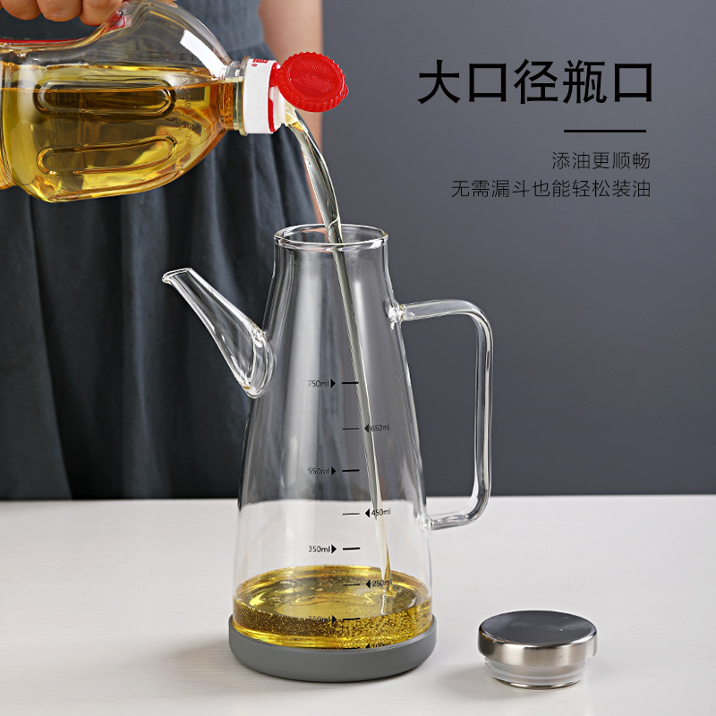 Amazon aceite de vidrio resistente al calor olla hogar cocina botella de aceite salsa de soja vinagre condimento botella vidrio borosilicato aceite vinagre olla