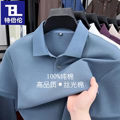 綿100% Tシャツ メンズ 半袖 夏 カジュアル メンズポロシャツ メンズラペルTシャツ メンズシャツ襟