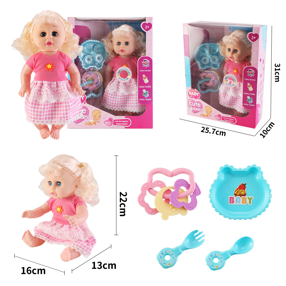 Juguetes para niños, niñas, carro inteligente, 14 pulgadas muñecas, carro de bebé, princesa