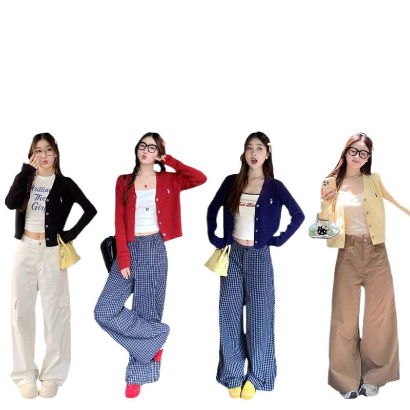 针织开衫女早秋穿搭2025新款毛衣外套高级感领刺绣上衣|undefined