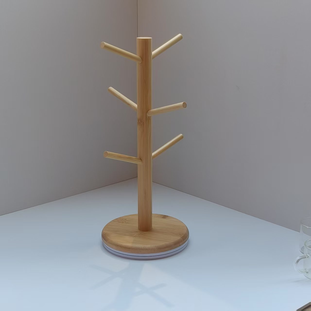 Portavasos de drenaje de bambú Portavasos de agua Portavasos de agua Sala de estar Taza de té Llave de drenaje Estante de joyería Portavasos de vino Portavasos