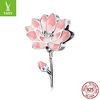 Yinziyun Original fresh lotus beads Charm pink drip gum flower DIY bead accessories scc2157